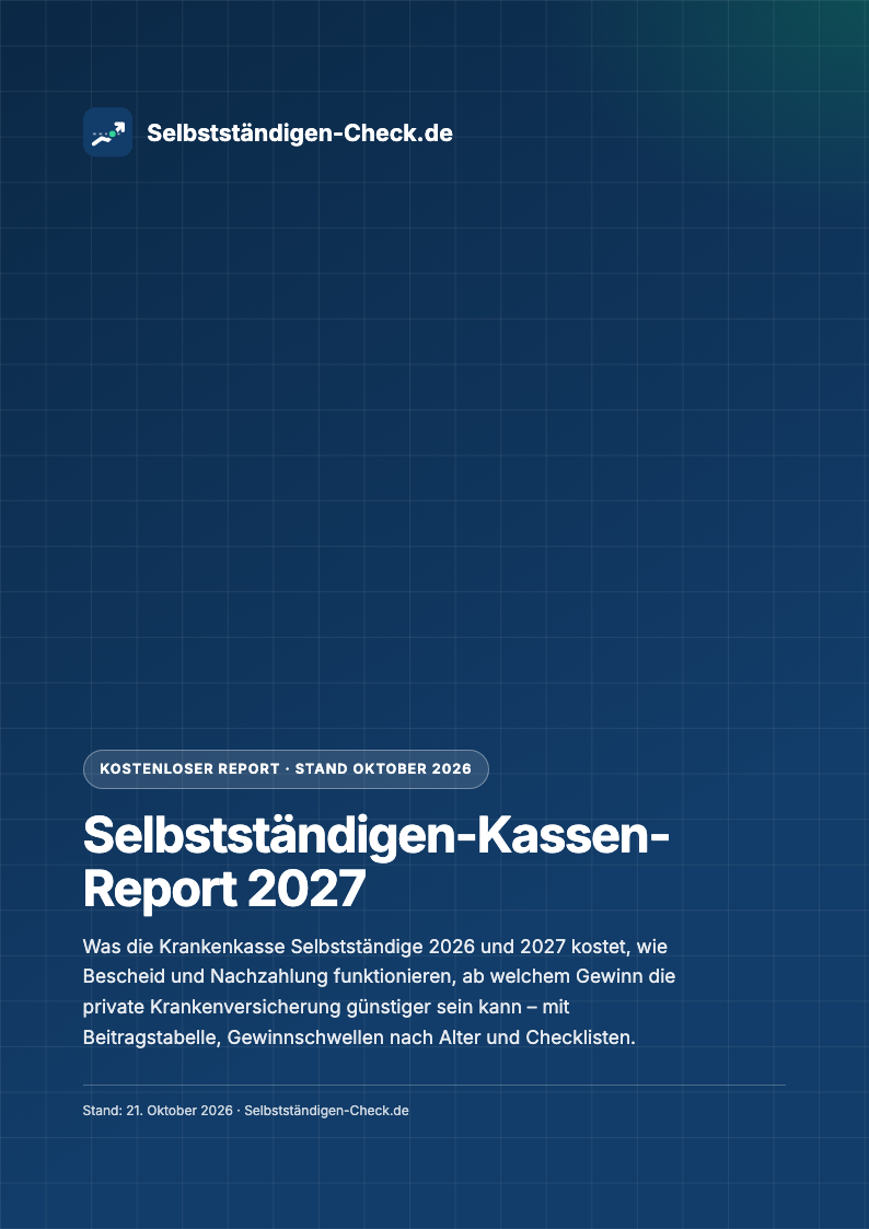 Cover des Selbstständigen-Kassen-Reports 2027